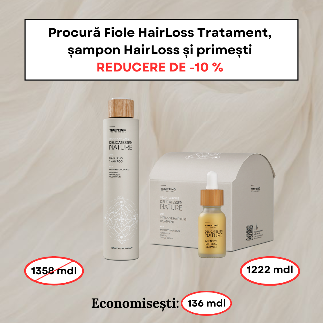 Intensive Hair Loss Treatment, 5*15ml  și Hair Loss Shampoo, Tempting Professional.