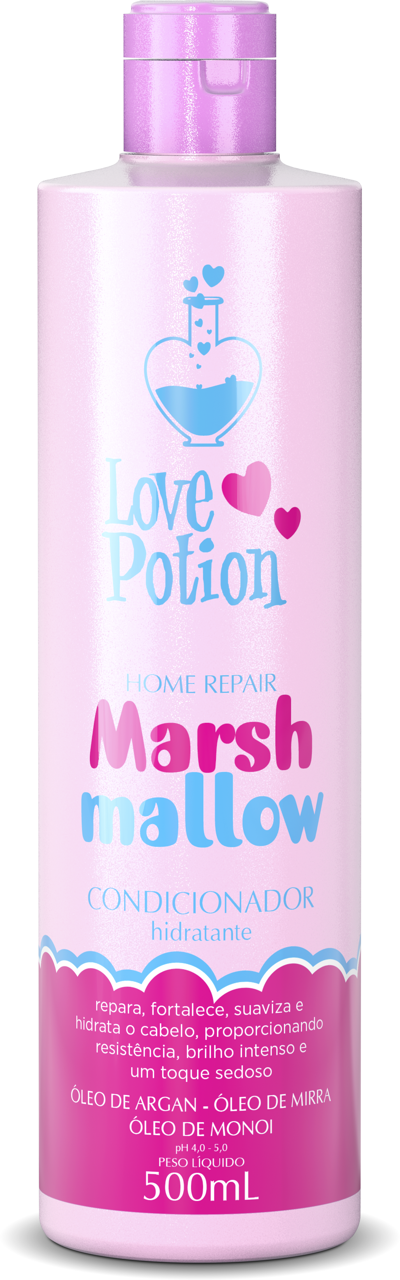 SET MARSHMALLOW-pentru uz casnic Șampon+conditioner, LOVE POTION, 2*500ML
