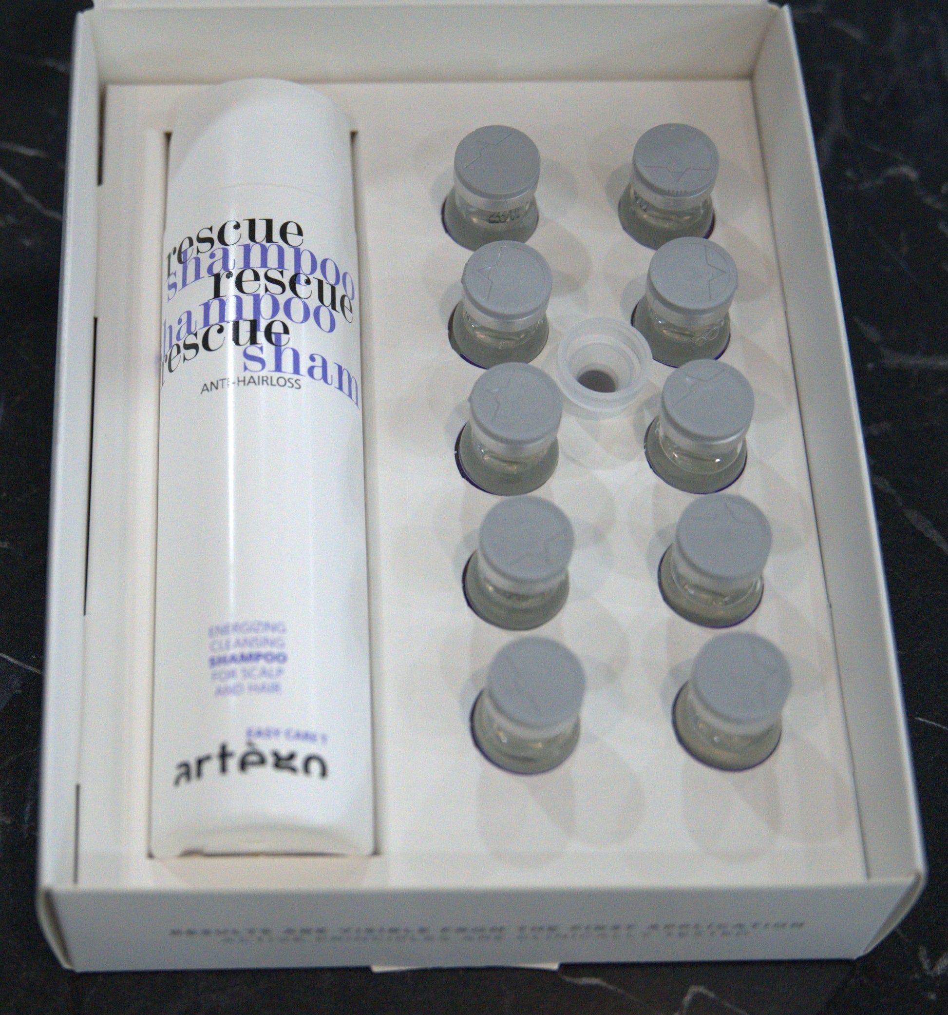 RESCUE Set Sampon 250ml + Apule împotriva căderii 10buc*8ml