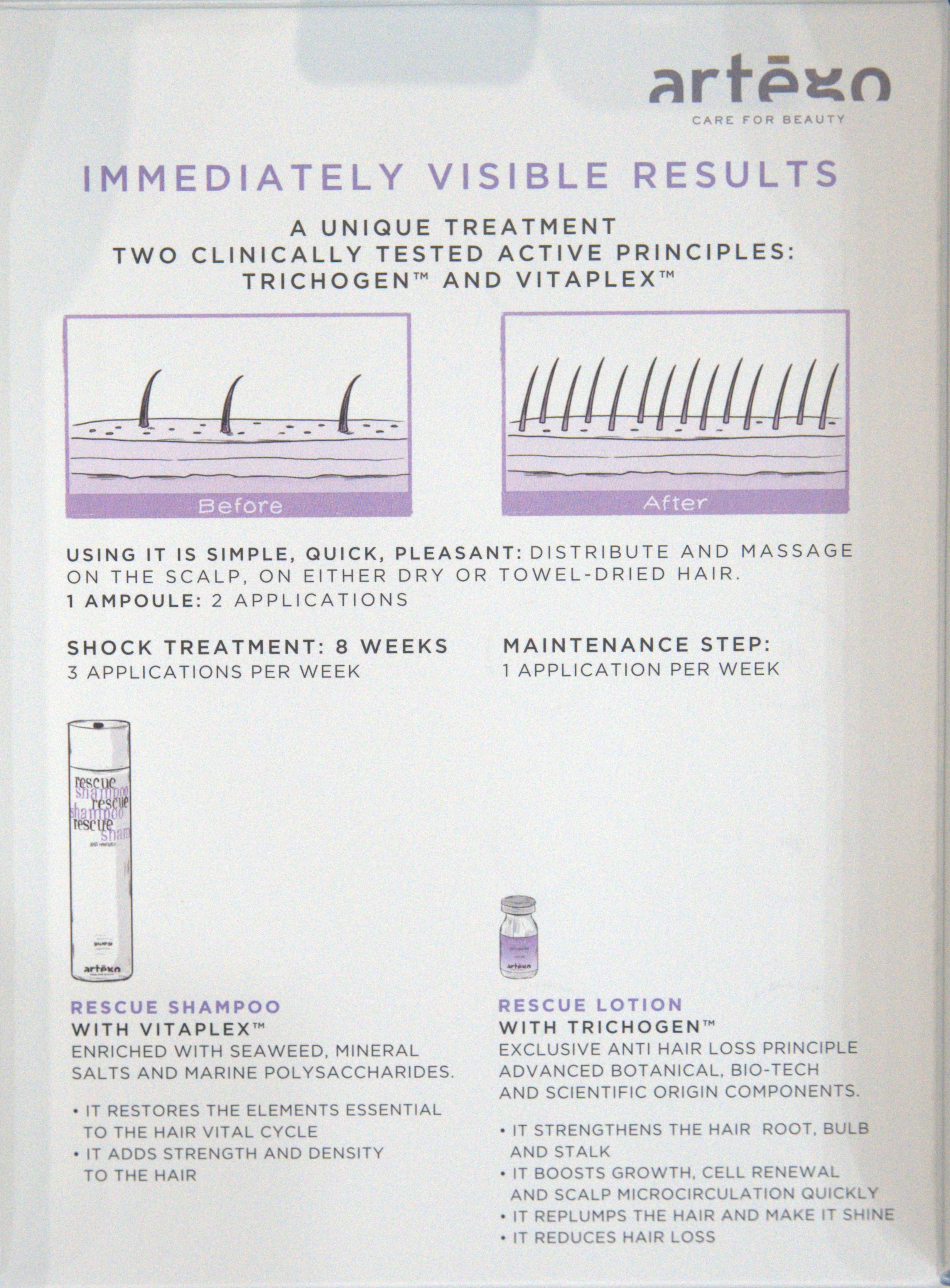 RESCUE Set Sampon 250ml + Ampule împotriva căderii 10buc*8ml