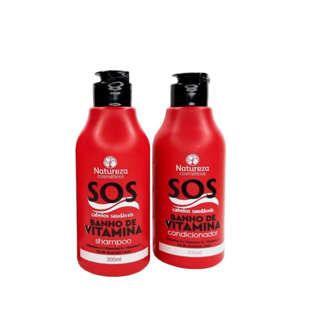 SET SOS VITAMIN Sampon + Balsam + 2*300ML, NATUREZA COSMETICOS