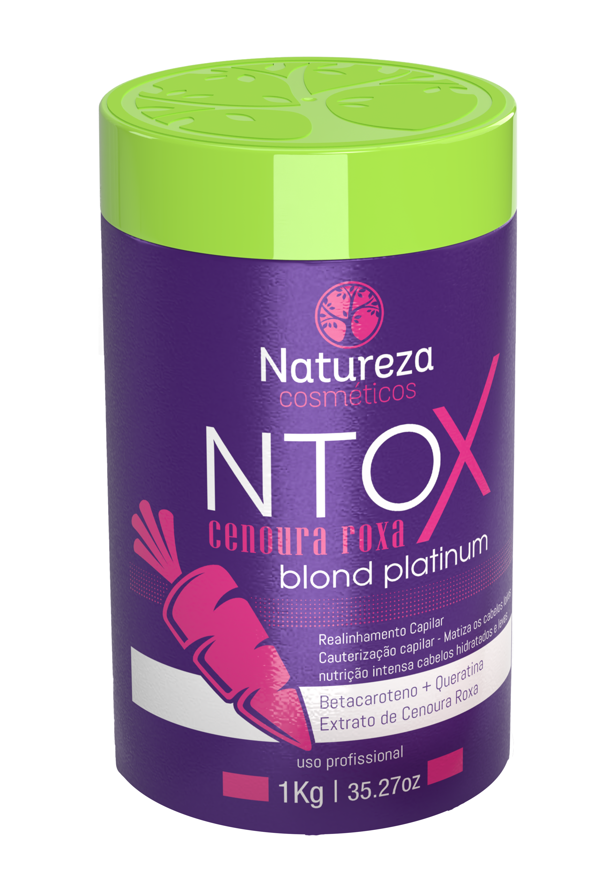 CENOURA ROXA - BOTOX DIN MORCOV CU  PIGMENT VIOLET nu contine formol, 1 KG, NATUREZA COSMETICOS